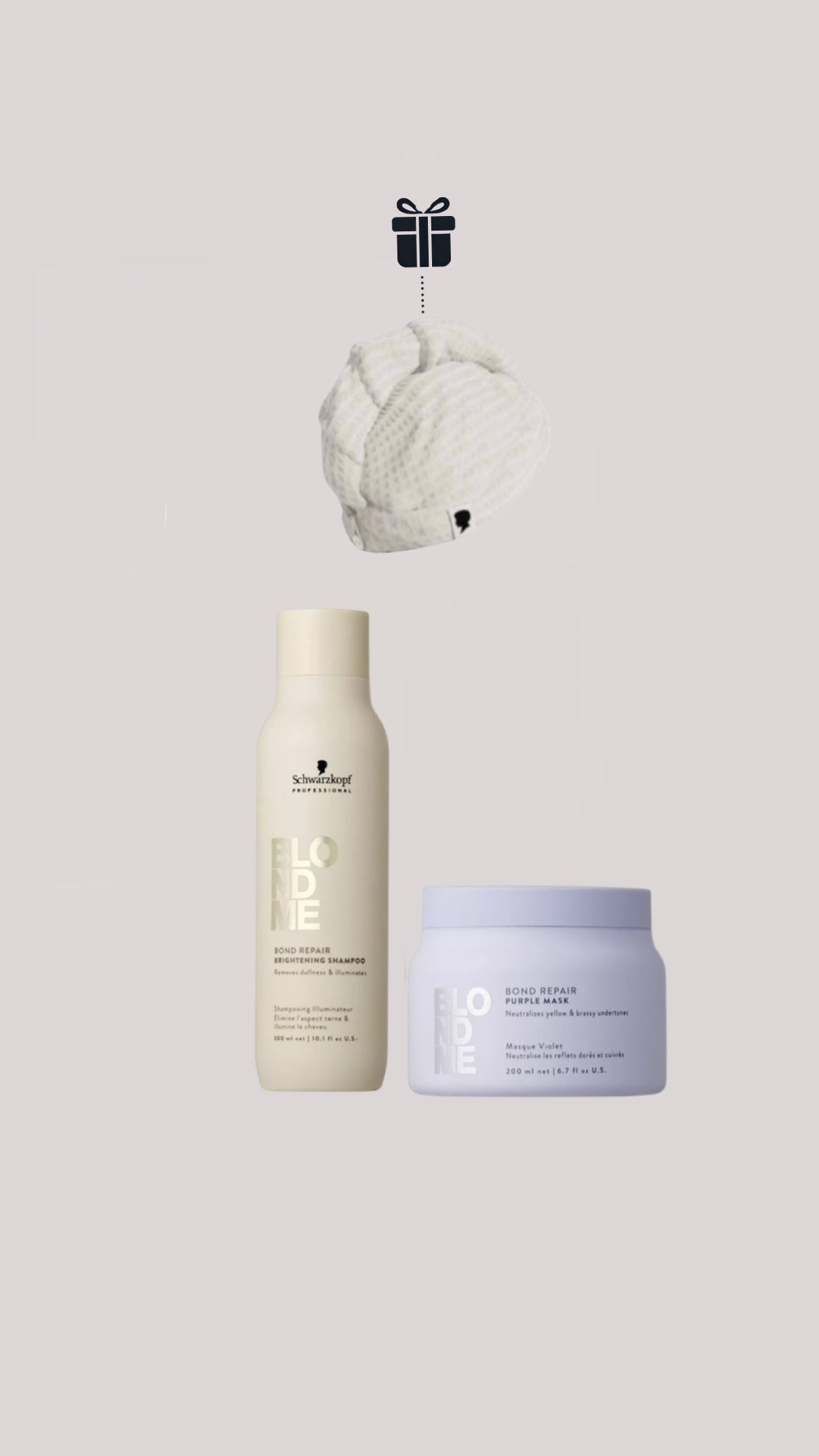 Routine Réparatrice Intense Bond Repair BLONDME Schwarzkopf Professional - OFFERT le turban microfibre