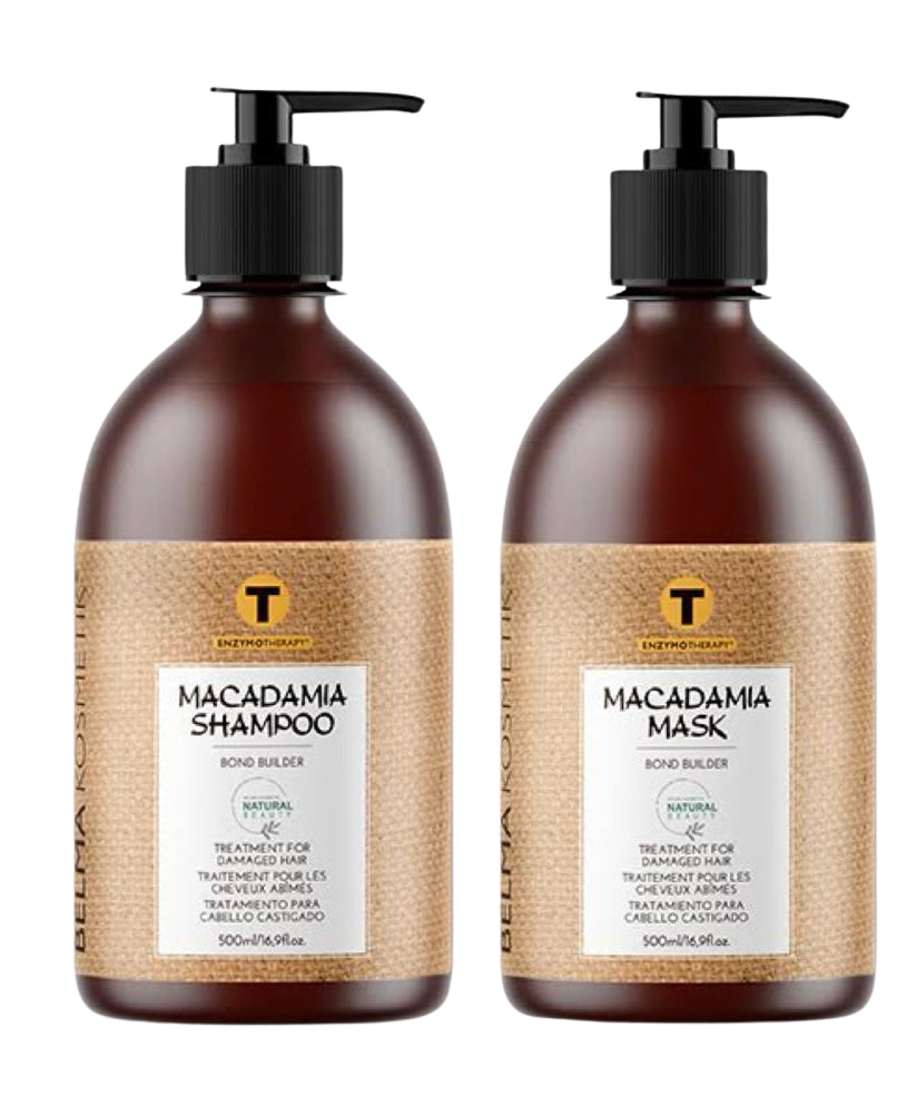 DUO SHAMPOING MASK ET MACADAMIA BELMAKOSMETIK - 500 ML SANS SULFATES